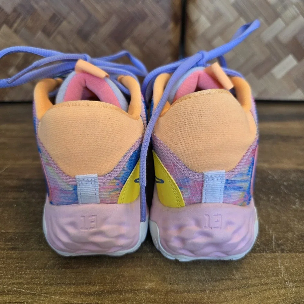 Nike Shoes Youth Size 4.5 PG 6 Painted Swoosh Blue Pink D09824-100 New